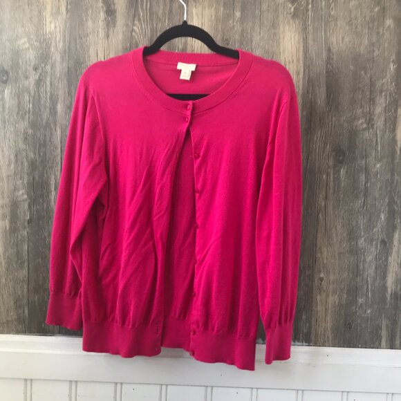 J. Crew Clare  cardigan sweater in pink size XL - Picture 1 of 4